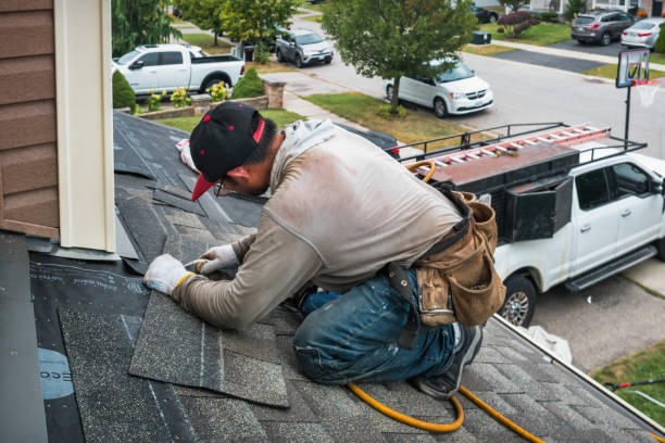 Professional Gutter Installation technician working in Danvers, IL